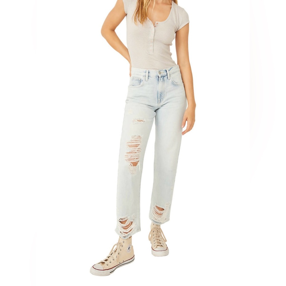 Free People Bonita Distressed high waist Jeans - Picture 3 of 14